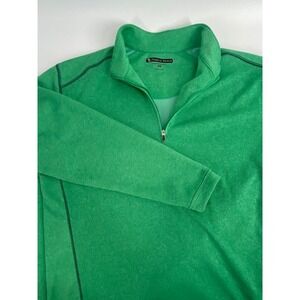Pebble Beach Performance 1/4 Zip Bright Green Activewear/ Golf Pullover Size M